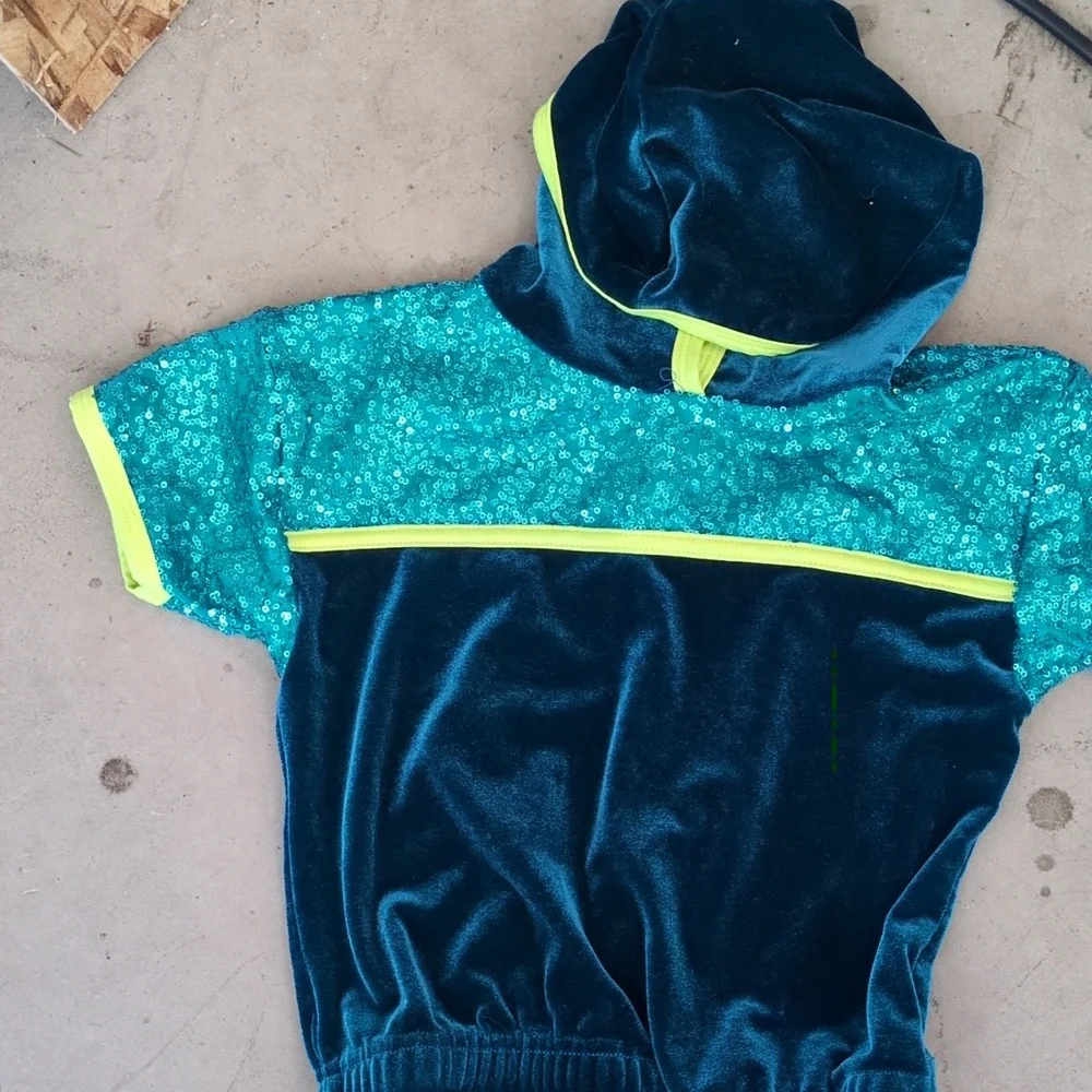 A Wish Come True Girl's Blue Dance Recital Outfit Size S‎
